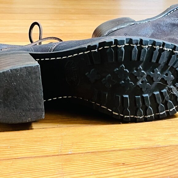 Frye Sabrina 6G Dark Brown Lace Up Combat Boots 9 - Picture 3 of 8